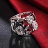 925 Sterling Silver Heart AAA Zircon Ring Wedding Woman Charm Jewelry