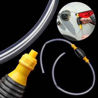 Universal Car Manual Hand Siphon Barrel Pump Hose Fuels Petrol Syphon Transfer Oil Easy Tools