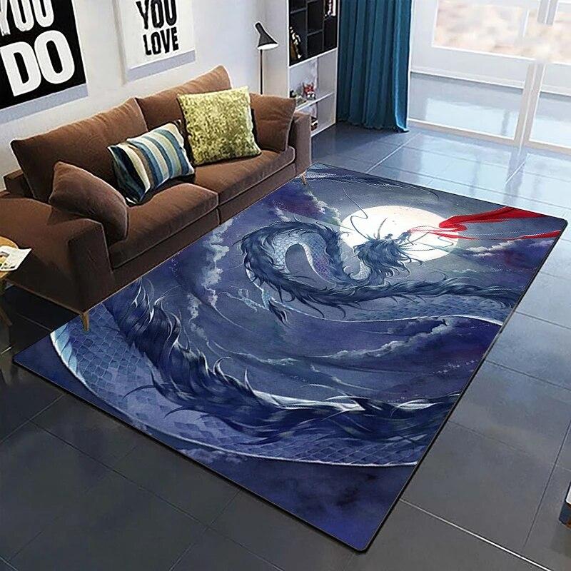 

Килим з принтом китайського дракона HD. Домашній килим. Дитяча кімната. Вітальня. Стілець. Приліжкове сучасний простий килимок. Килимок Kawaii. 40cm x 60cm