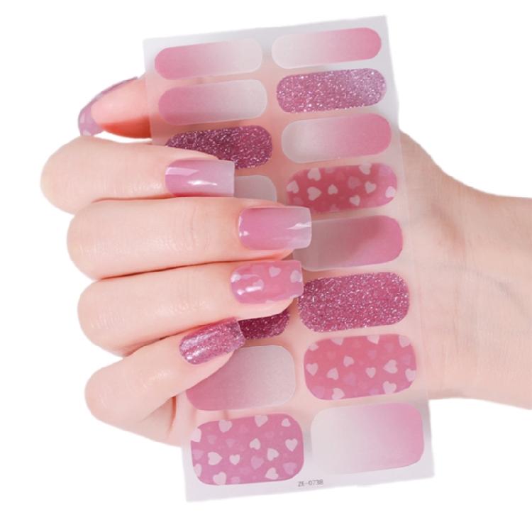 Valentine's Day Full Wrap Nail Stickers Nails Polish Strips Adhesive DIY Nails Art Decals Manicure Accessories