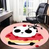 1pc Panda Donut Office Round Area Rug, Indoor Mat Suitable For Office, Under Office Chairs Bedroom Living Room Home Decor, Room Deco