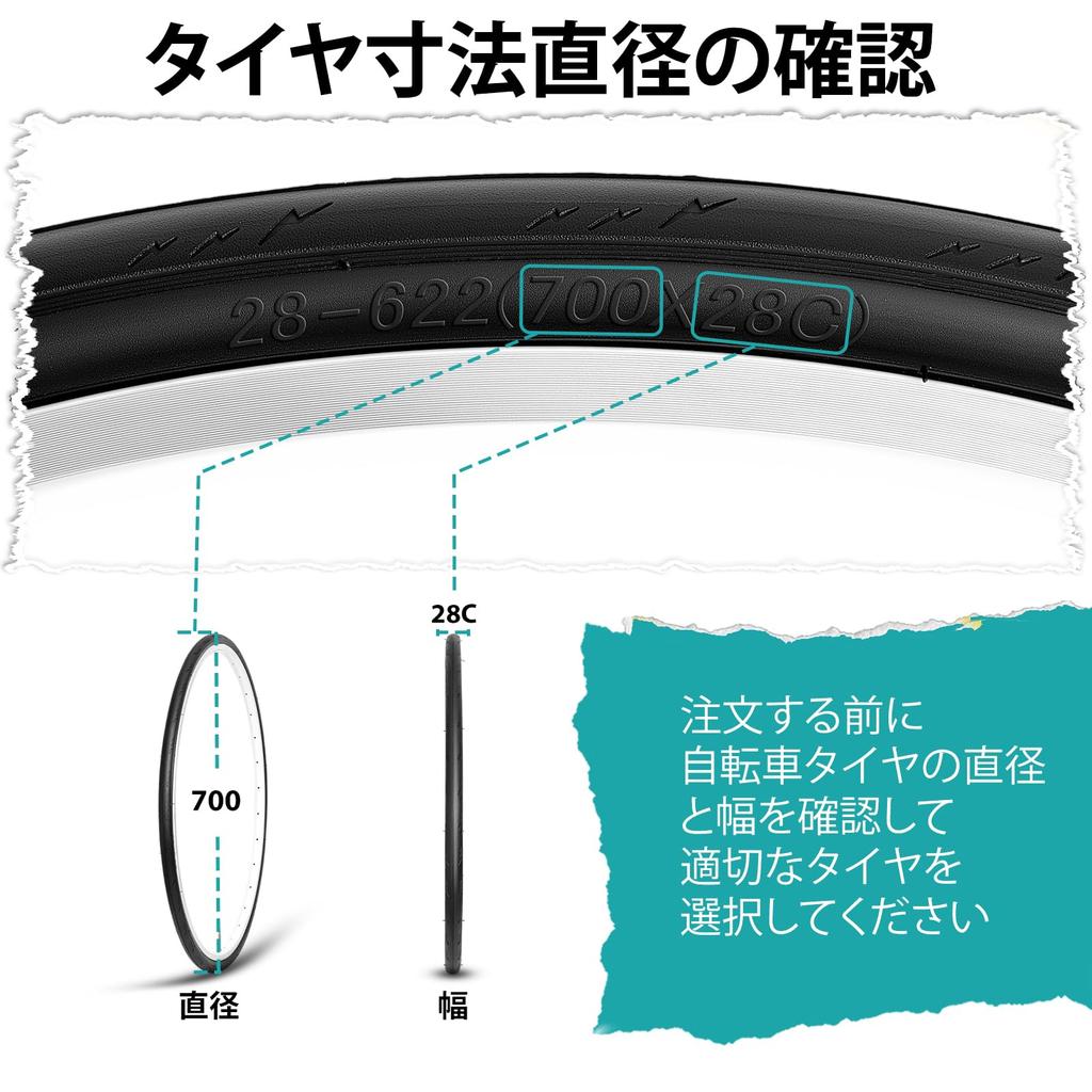 MOHEGIA 700x28C Road Bike Bicycle Tire (Set of 1): 700C 28-622mm Cross Bike Clincher - Folding Replacement Tire
