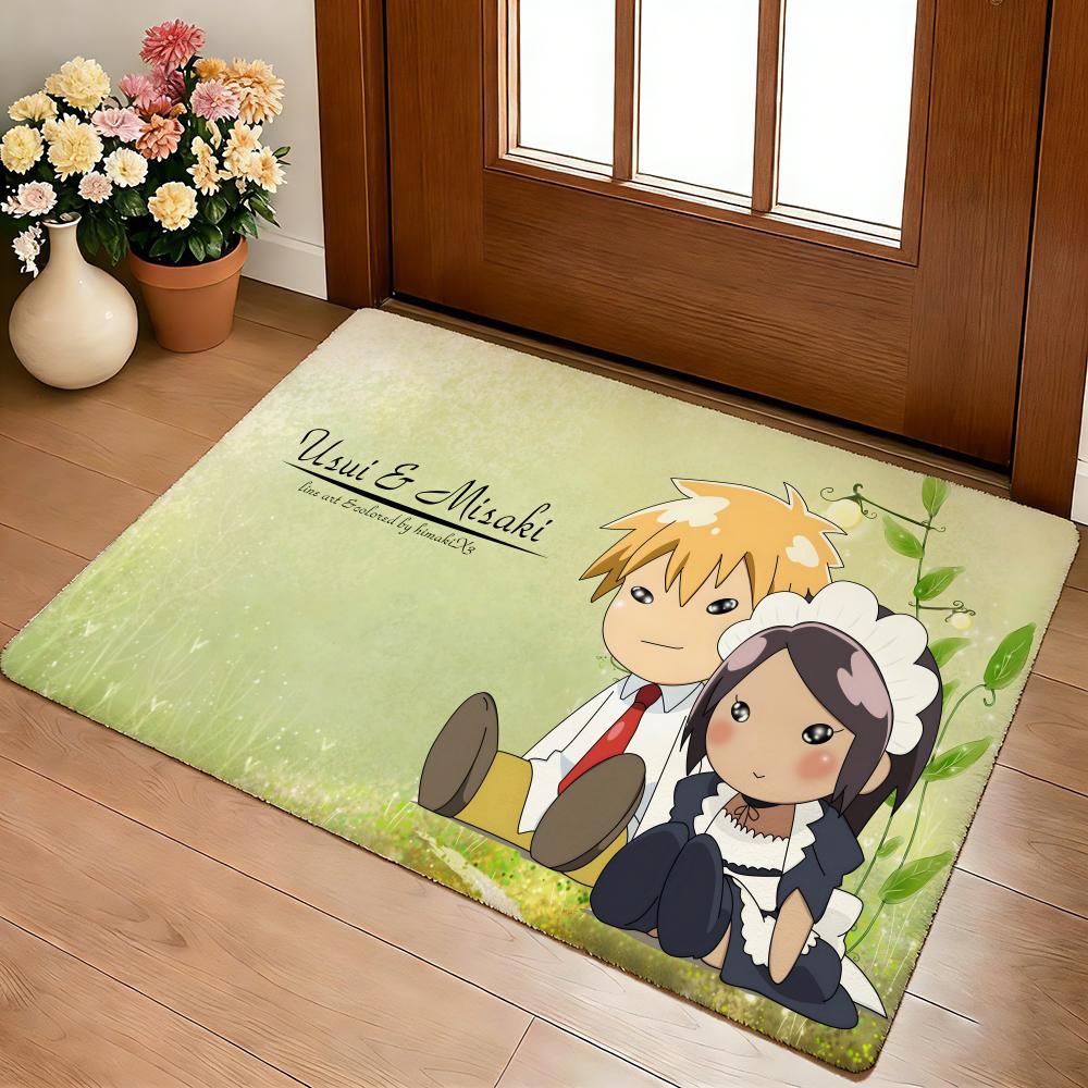 Anime Fun M-Maid SamaS Floor Mat Cozy Flannel Soft Thick Non-Slip Mat For Living Room Bedroom Kitchen Decor Rugs