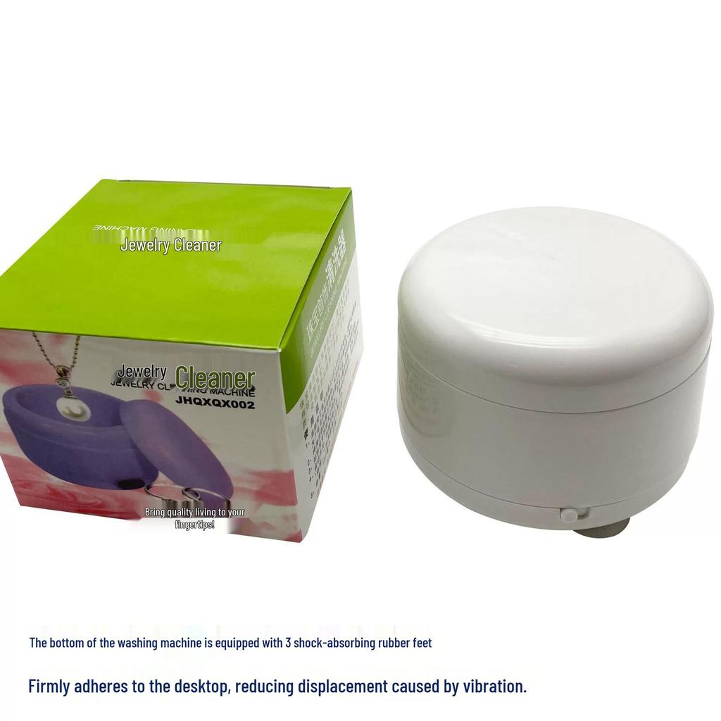 Compact Ultrasonic Jewelry Cleaner for Rings and Necklaces