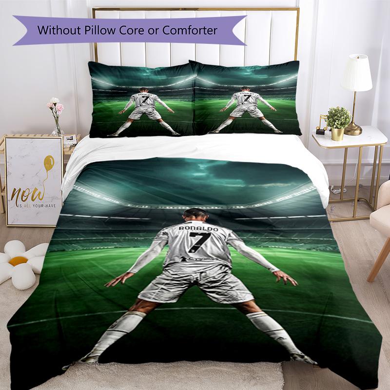 Ronaldo's Golden Legend: Ronaldo's Legacy Bedding Set, Breathable Duvet Cover with Pillowcases, Soft Bed Linen for Bedroom Home Decoration, Perfect Fe