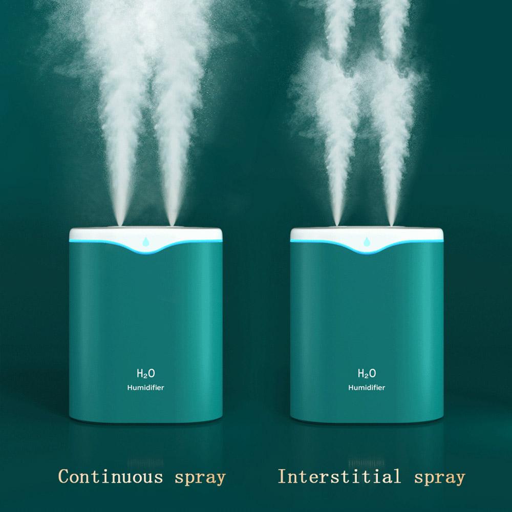 USB Air Humidifier 2L Large Capacity Double Spray Port Essential Oil Humificador Cool Mist Fogger Home Office Aroma Diffuser