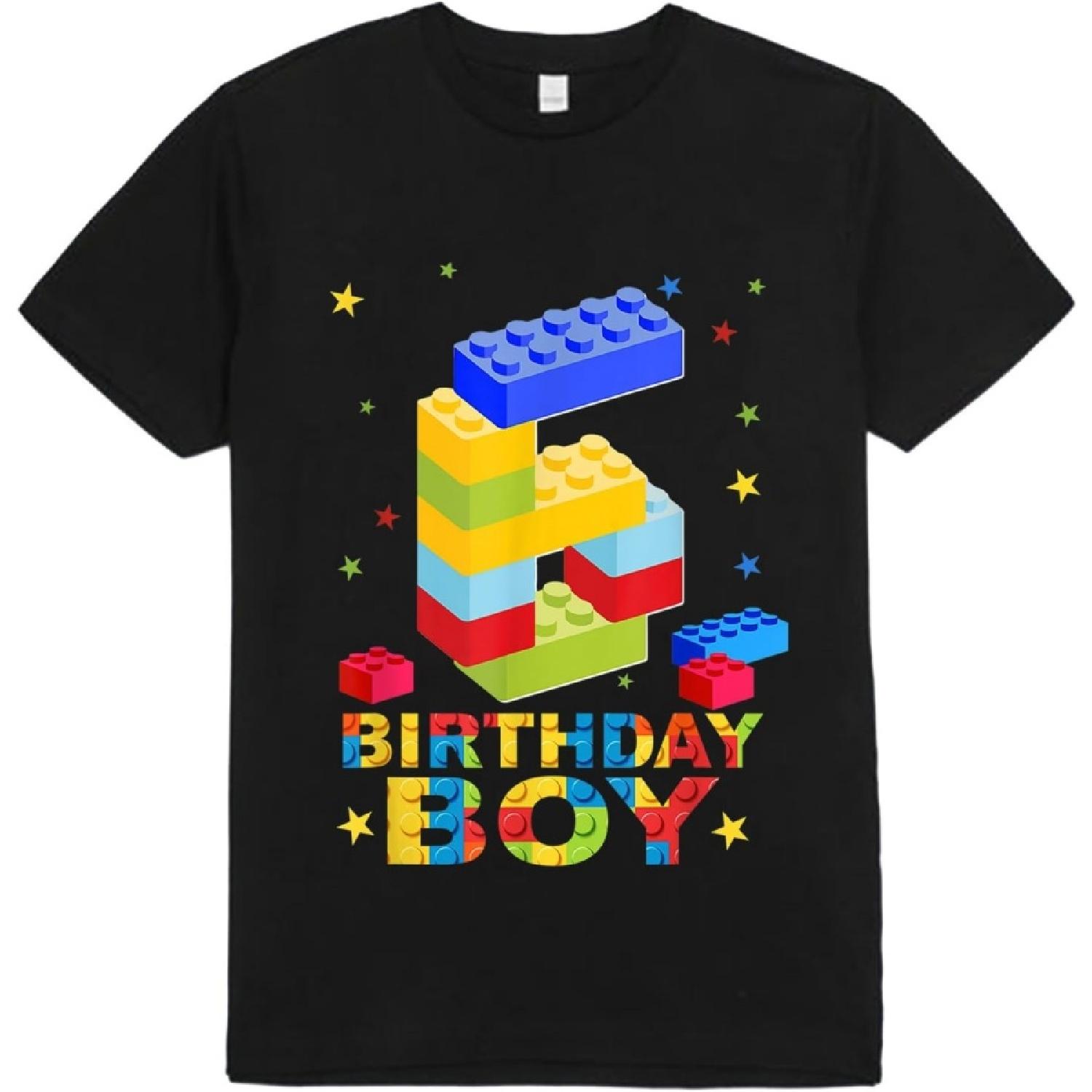 6th Birthday Boy Master Builder 6 Year Old Building Block T-Shirt Sweatshirt Hoodie for Boy Girl Kids XXXXXL разноцветный
