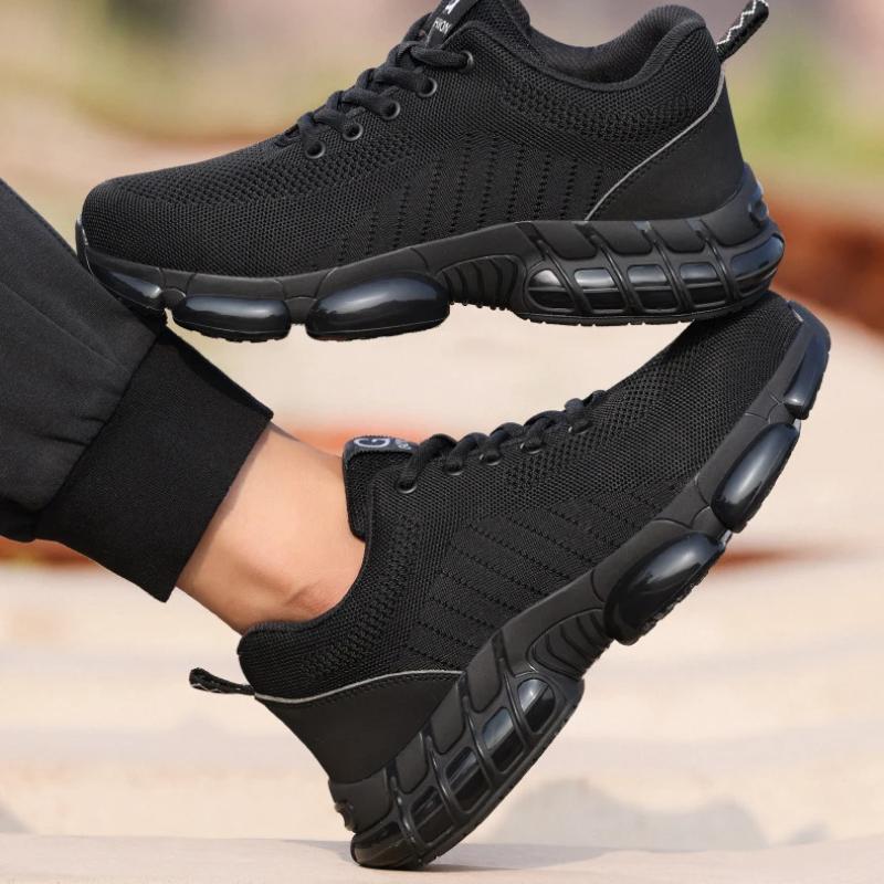 Steel Toe Protective Men's Safety Shoes Breathable Puncture Resistant Reinforced Sole Men's Work Shoes Men's Fashion Sneaker