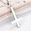 Silber/Schwarz Farbe 1 Stück Edelstahl Umgedrehtes Kreuz Halskette für Männer Invertiertes Kreuz Anhänger mit Kette Modeschmuck