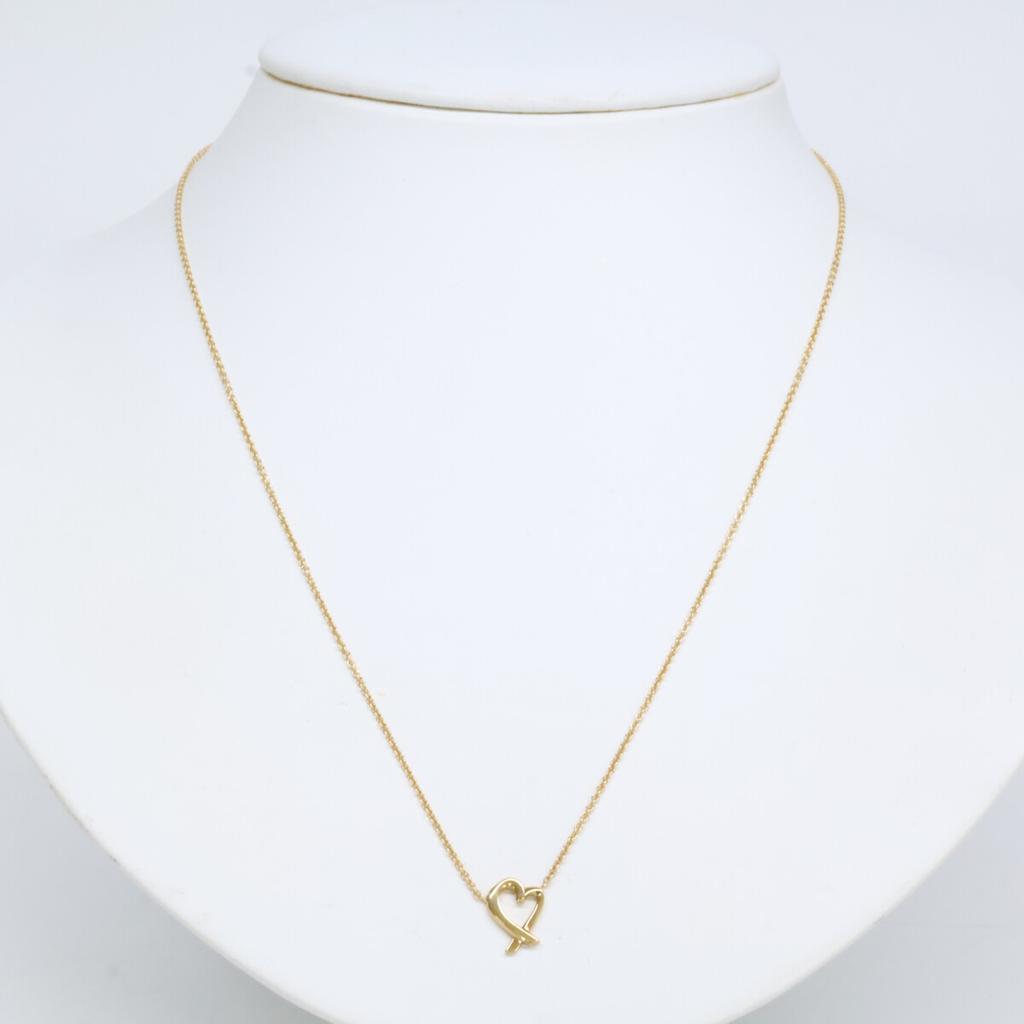 TIFFANY&Co. 750 Paloma Picasso Loving Heart Necklace Yellow GoldUsed