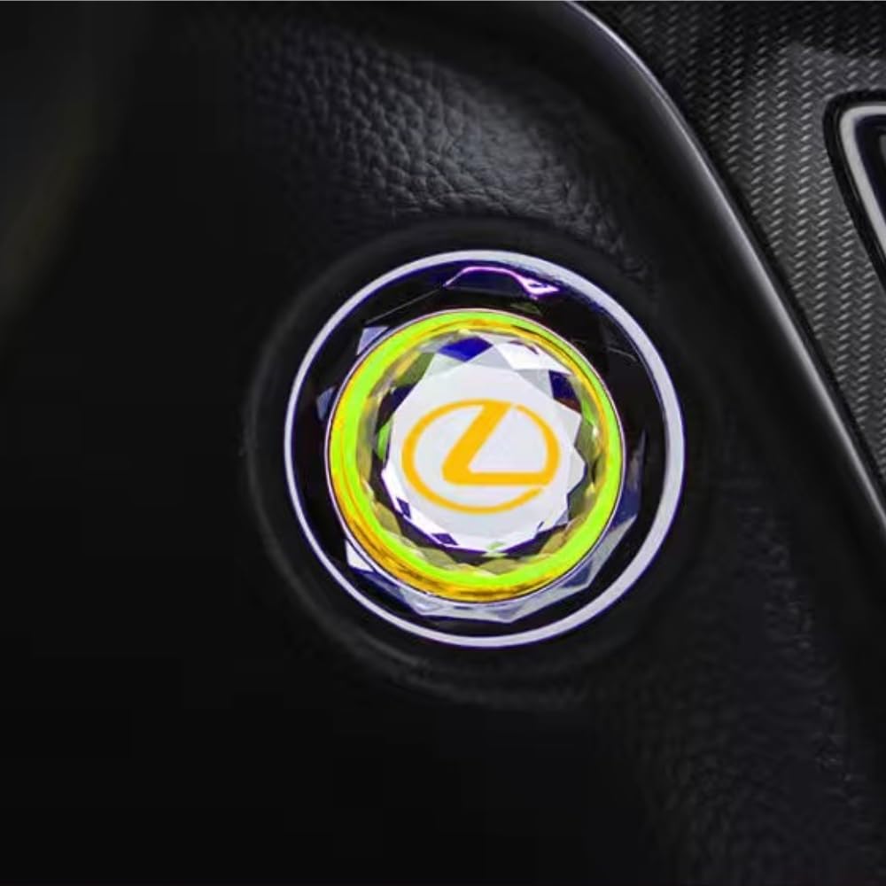 

(КАИ) Подходит для кнопки запуска двигателя автомобиля Lexus, крышка кнопки запуска двигателя с кристаллами, крышка кнопки двигателя автомобиля, декоративная крышка кнопки переключателя