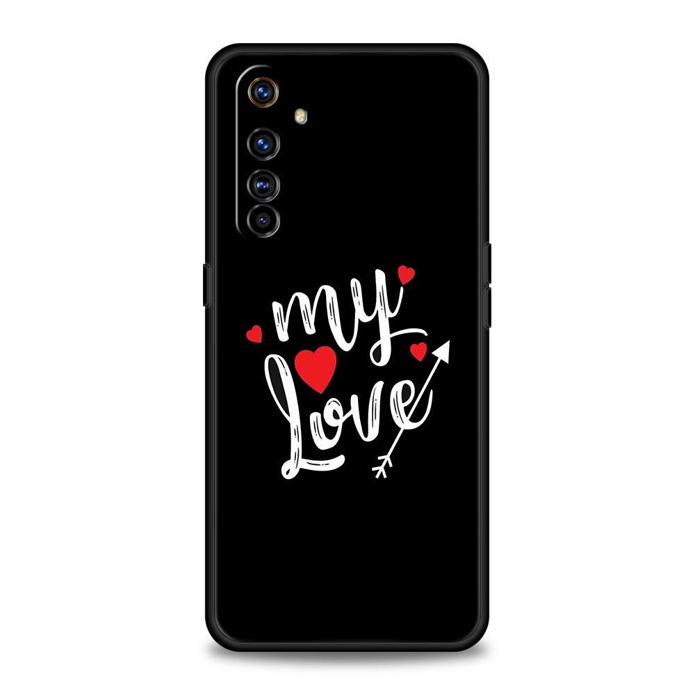 Ich liebe dich Rosa Herz Handyhülle Für Realme 12 11 10 9 8 5G 7 6 GT5 GT3 GT2 Pro Plus C21 C11 C25 C35 GT Neo 2 3 3T 5 Weiche Hülle