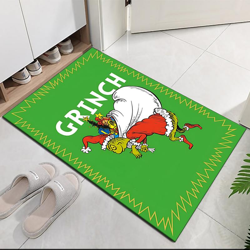 Grinch Printed Carpetrugfor Office Chair Living Room Bedroom Kitchen Room Decor Gifts