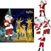 Luxurious Plus Size Christmas Santa Claus Flannel Suit For Adult Fancy Dress Outfit
