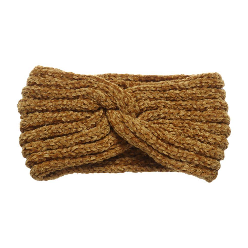 

Женская Девичья Конфетного Цвета Теплая Толстая Вязаная Повязка на Голову Широкая Повязка для Волос Аксессуары для Волос жёлтый