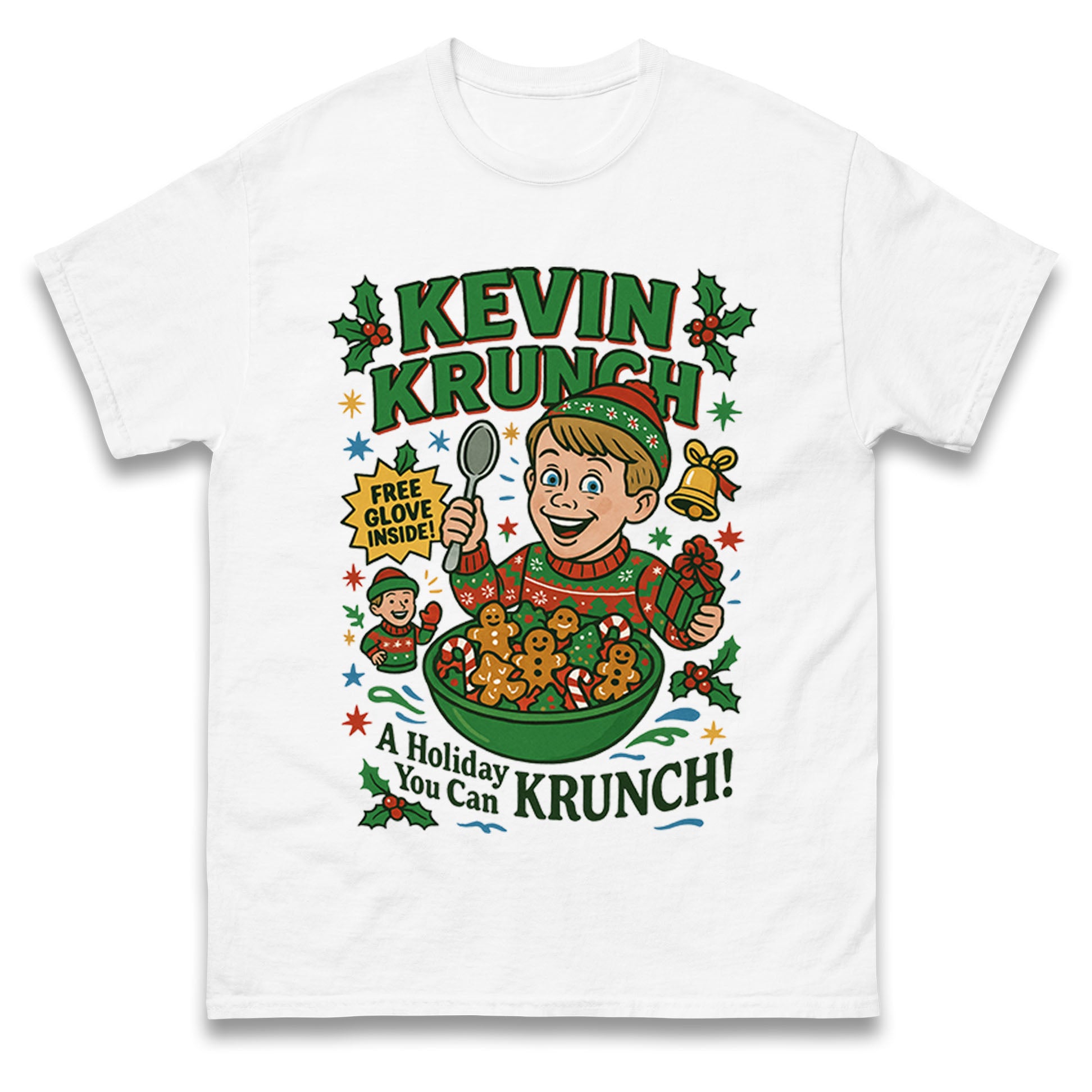 Kevin Krunch Home Alone Christmas T Shirt Tshirt Mens Womens Unisex Tops Tees 3XL