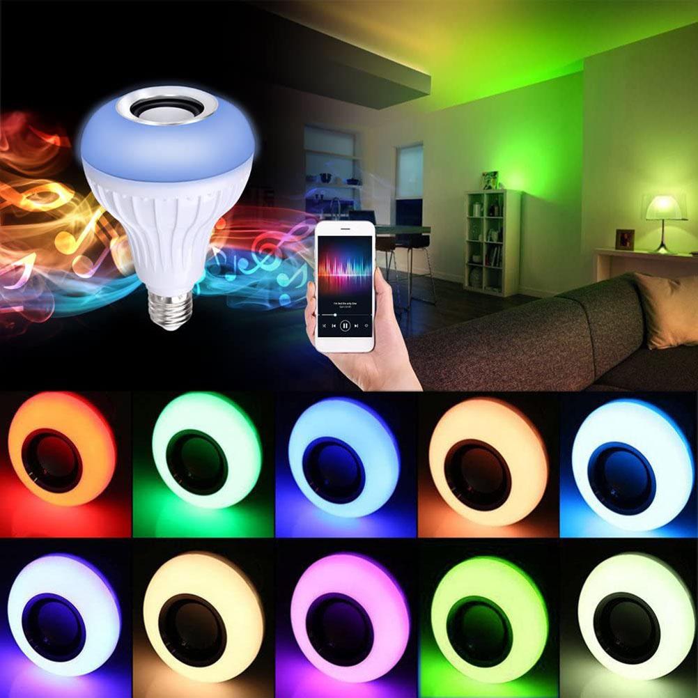 Żarówka Bluetooth do muzyki Żarówka LED RGB Zmieniająca kolor z pilotem do Party Dom Sypialnia Bar