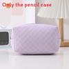 Korean Style Large Capacity Pencil Case With Velvet Material For Students And Office Use