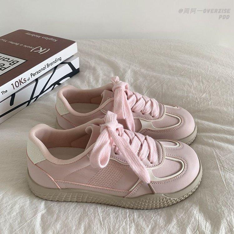 Platform-soled Dexun shoes 2024 autumn new breathable explosive leather board shoes niche original versatile little white shoes women's shoes