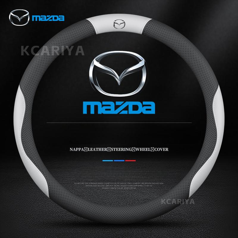 2026 Für Mazda Lenkradabdeckung Echtes Leder Kohlefaser Passend Axela Atenza CX30 CX4 CX5 CX8 CX3 CX9 CX50 CX60 CX70 CX80 MX30