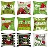 New Temu Christmas Thanksgiving Halloween Linen Print Elk Snowman Pillow Cover Cushion Cover