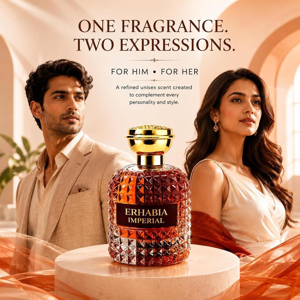 ERHABIA Imperial Eau De Parfum för Män & Kvinnor, Långvarig Premium Lyxdoft,
