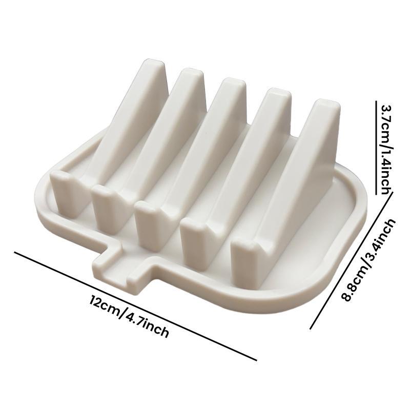 Quick Drain Silicone Soap Holder 5 Groove Non Slip Soap Tray for Shower Bathroom Travel Camping Portable Use
