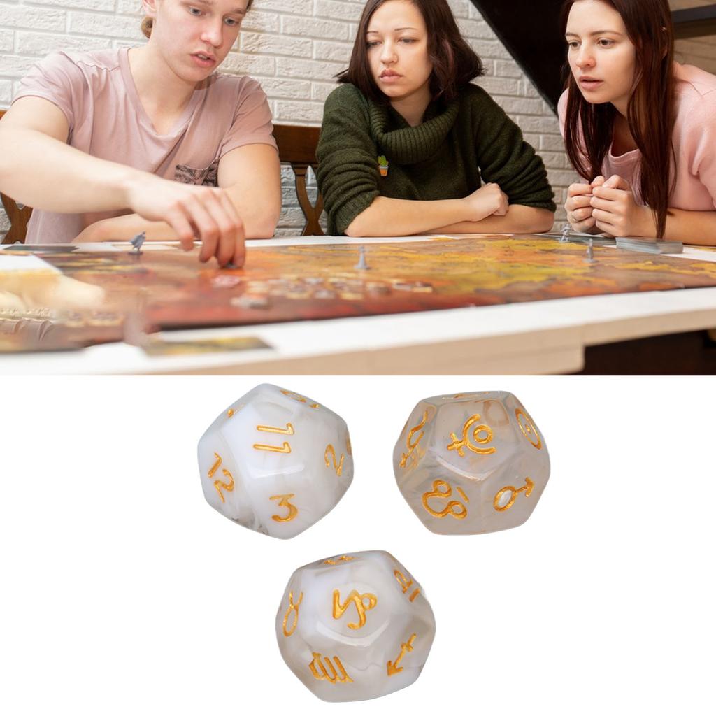 9PCS Polyhedral Dice Set Waterproof Plastic Lightweight Portable Table Gaming Dices for Travel Picnic