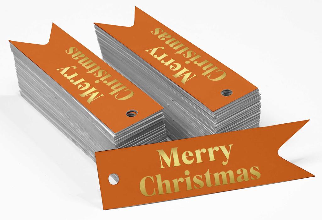 Inkdotpot Frohe Weihnachten Flaschenanhänger Echtgoldfolie Gastgeschenkanhänger Packung von