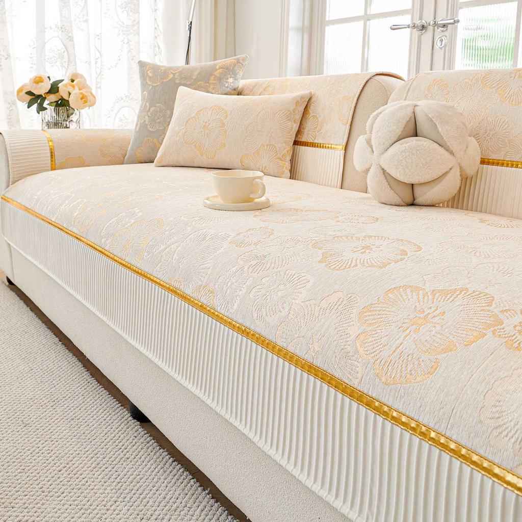 2025 Uniwersalna Poduszka na Sofę z Chenille - Antypoślizgowa, Czterosezonowa, Ekskluzywny Pokrowiec na Sofy Proste