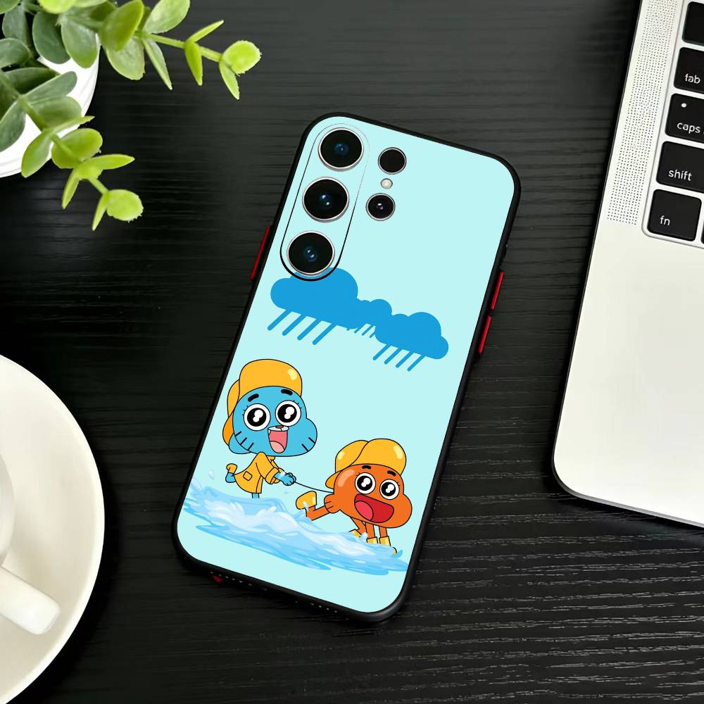 F-Gumball and Darwin Phone Case For Samsung S26,S25,S24,S23,S22,S21,S20,Ultra,Plus,FE Black Soft Cover