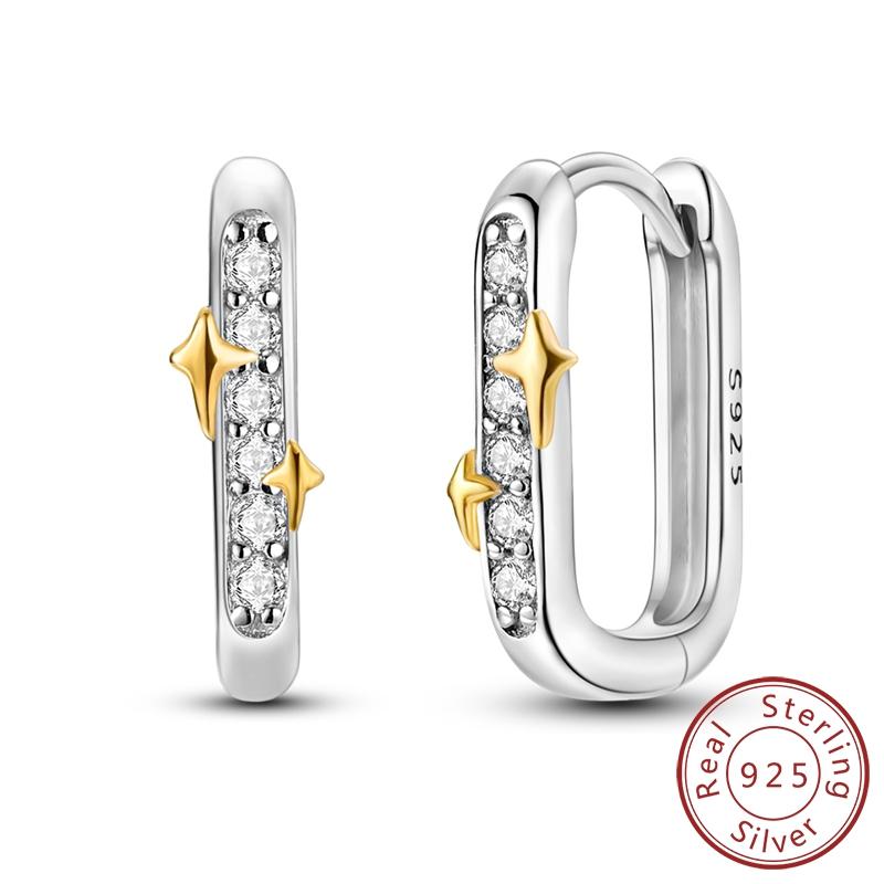 Hoop Earring New 925 Silver Earring Women Drop Earring For Wedding Engagement Birthday Party Fashion Jewelry Gift