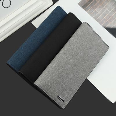 Erkek Günlük Kanvas İş Cüzdanı Kart Yuvalı Kumaş Desenli Ultra Güçlü Dikiş Ekstra