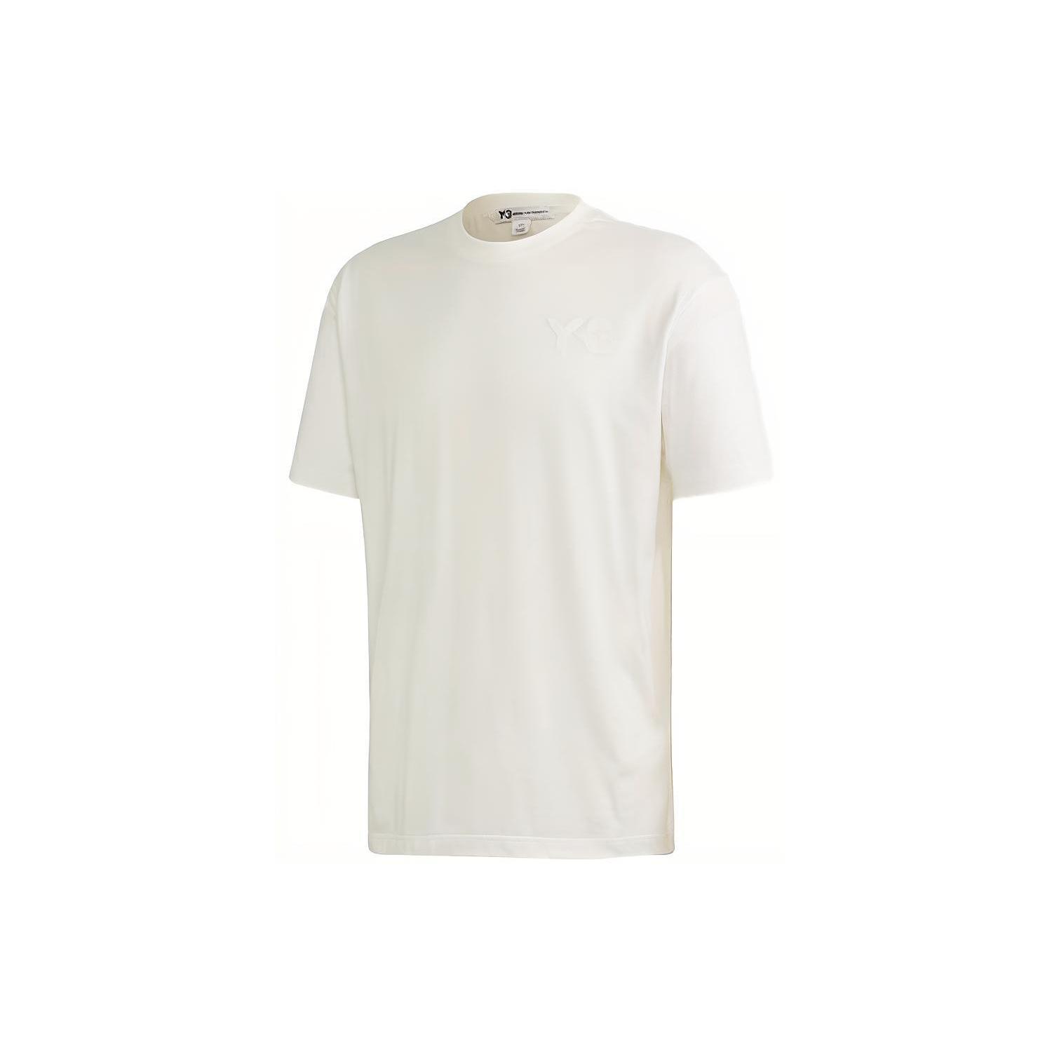 adidas Men s Y-3 SS21 Casual Logo Short Sleeve White T-Shirt FN3359 L