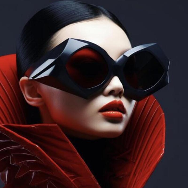Durable High Quality High End Designer Style Retro Trendy Edgy Punk Oversized Female For Both Male Sun Glasses