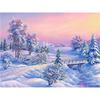 Huacan Full Square Diamond Painting Landscape Diamond Embroidery Snow Scene Picture Rhinestone Mosaic Painting