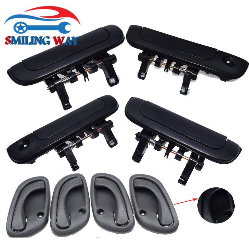Outside or Ide Front Rear Left Right Door Handle LH RH For Suzuki Esteem Baleno 1995 1996 1997 1998 1999 2000 2001 Grey Black