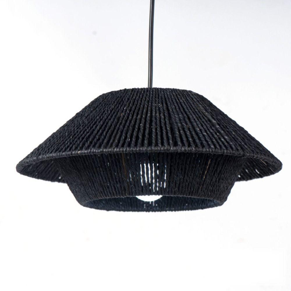Barrel Vintage Lampshade Paper Weaving Simulated Rattan Lamp Shade New Light Cover  Hotel