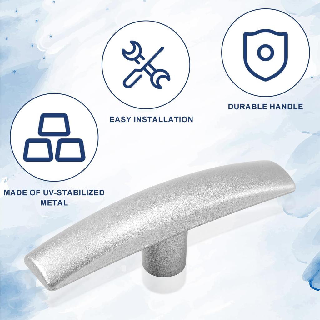 2 Stück Ersatzgriff für Wohnmobil-Abwasserventil, passend für 1/2" & 2" & 3" Wohnmobil-Abwasserentleerungsventil, Wohnmobil-Aluminium-Tank-Schieberventile, Grauwasser-Ventilgriff
