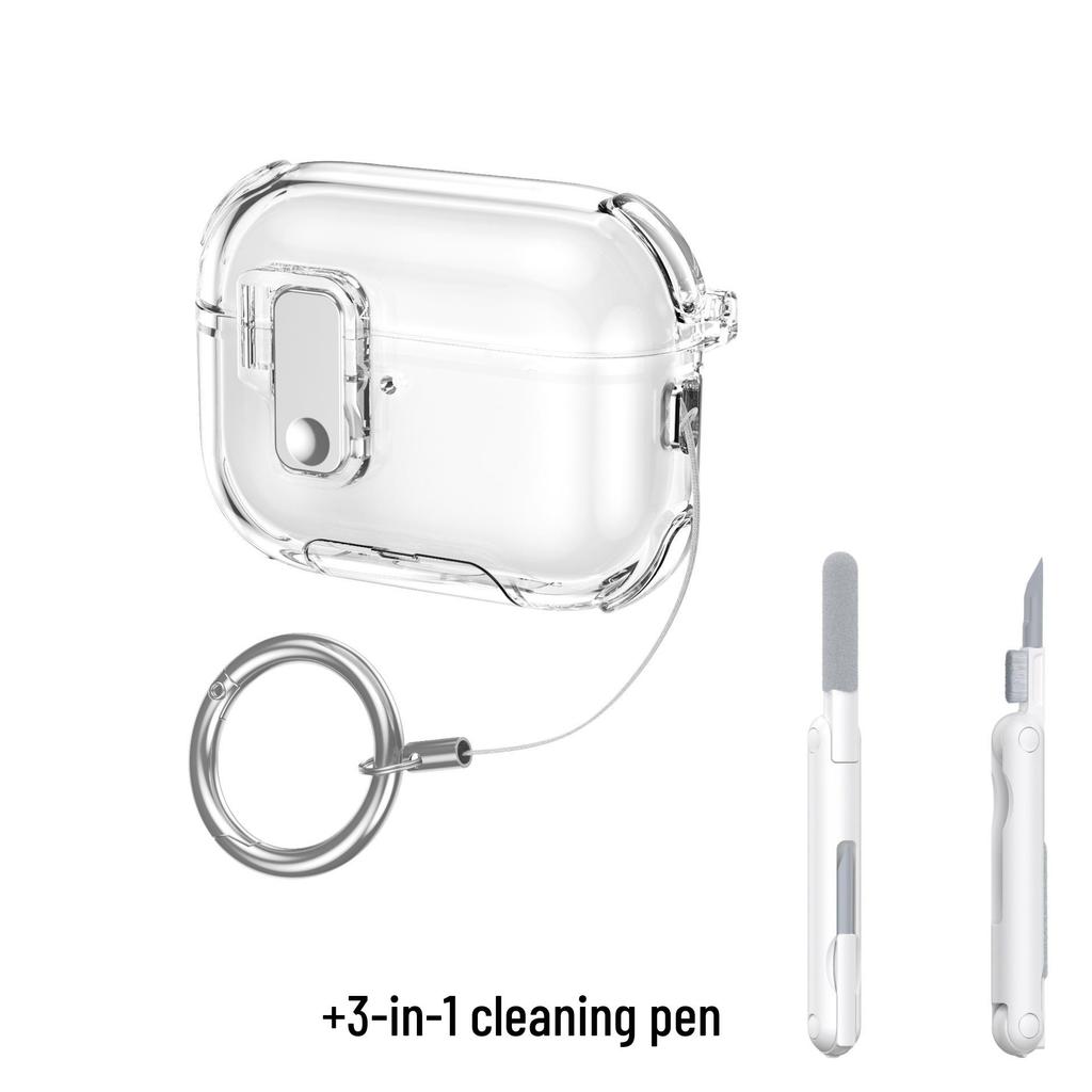 Custodia protettiva per auricolari Bluetooth AirPods Pro 3/2 & 4 con coperchio ad apertura automatica