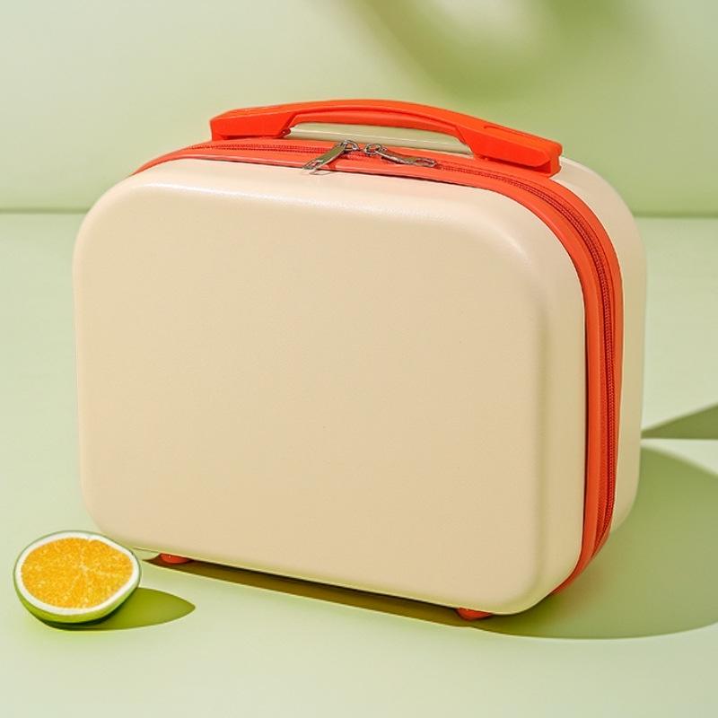 Индивидуальный мини-чемоданчик для макияжа 14 дюймов с кодовым замком 14-inch Multifunction Makeup Box слоновая кость/белый