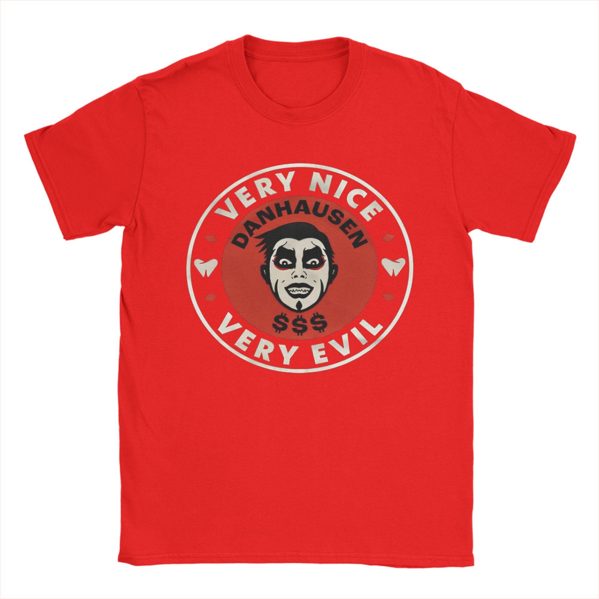 

Danhausen Very Evil Funny Wrestling T Shirt Men 100 Cotton Awesome TShirt Round Neck Tees Short Sleeve Clothing Party S