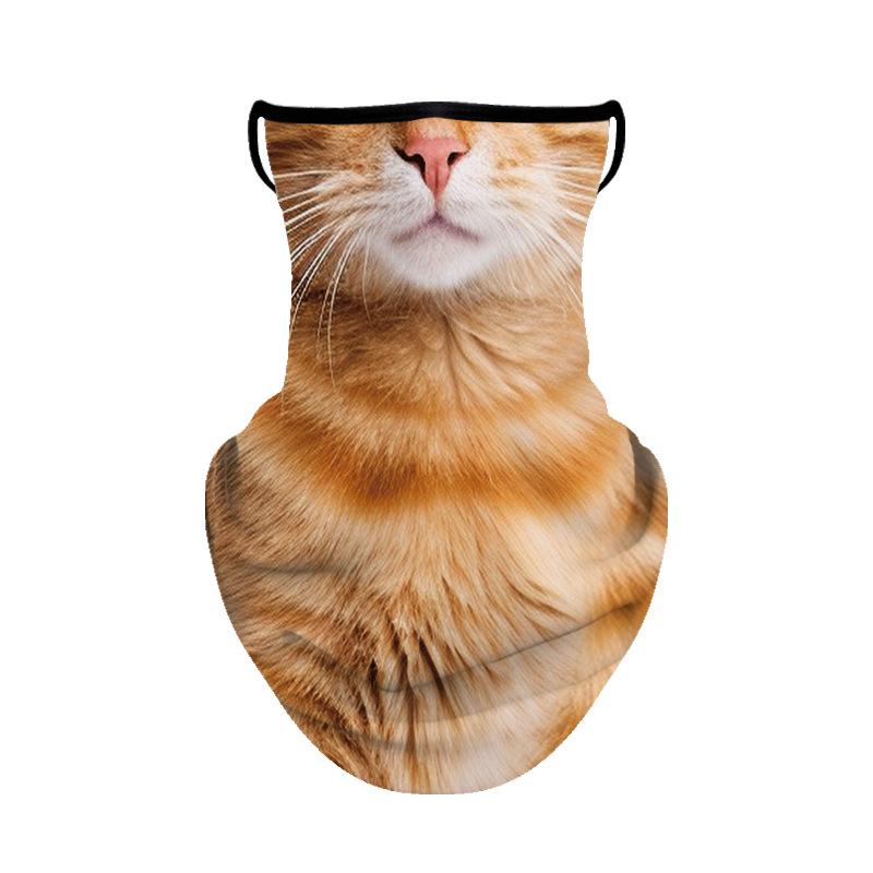 Maseczka na twarz ze zwierzętami TikTok: Zewnętrzny nakładany na uszy komin na szyję z filtrem przeciwsłonecznym do jazdy na rowerze, jedwab lodowy, oddychający, gotowy na lato