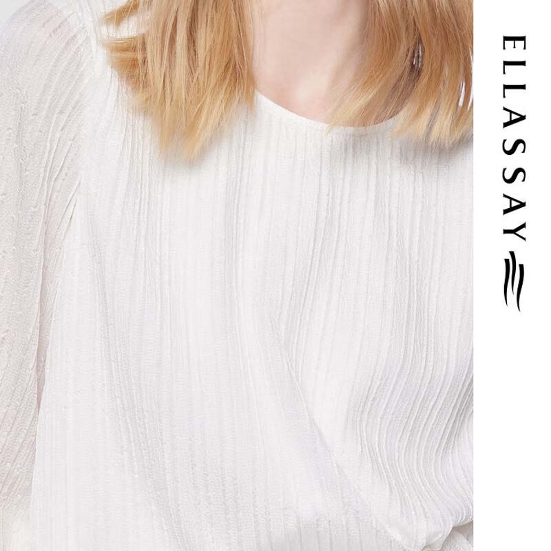 ELLASSAY Women's Mulberry Silk Irregular Hem Blouse
