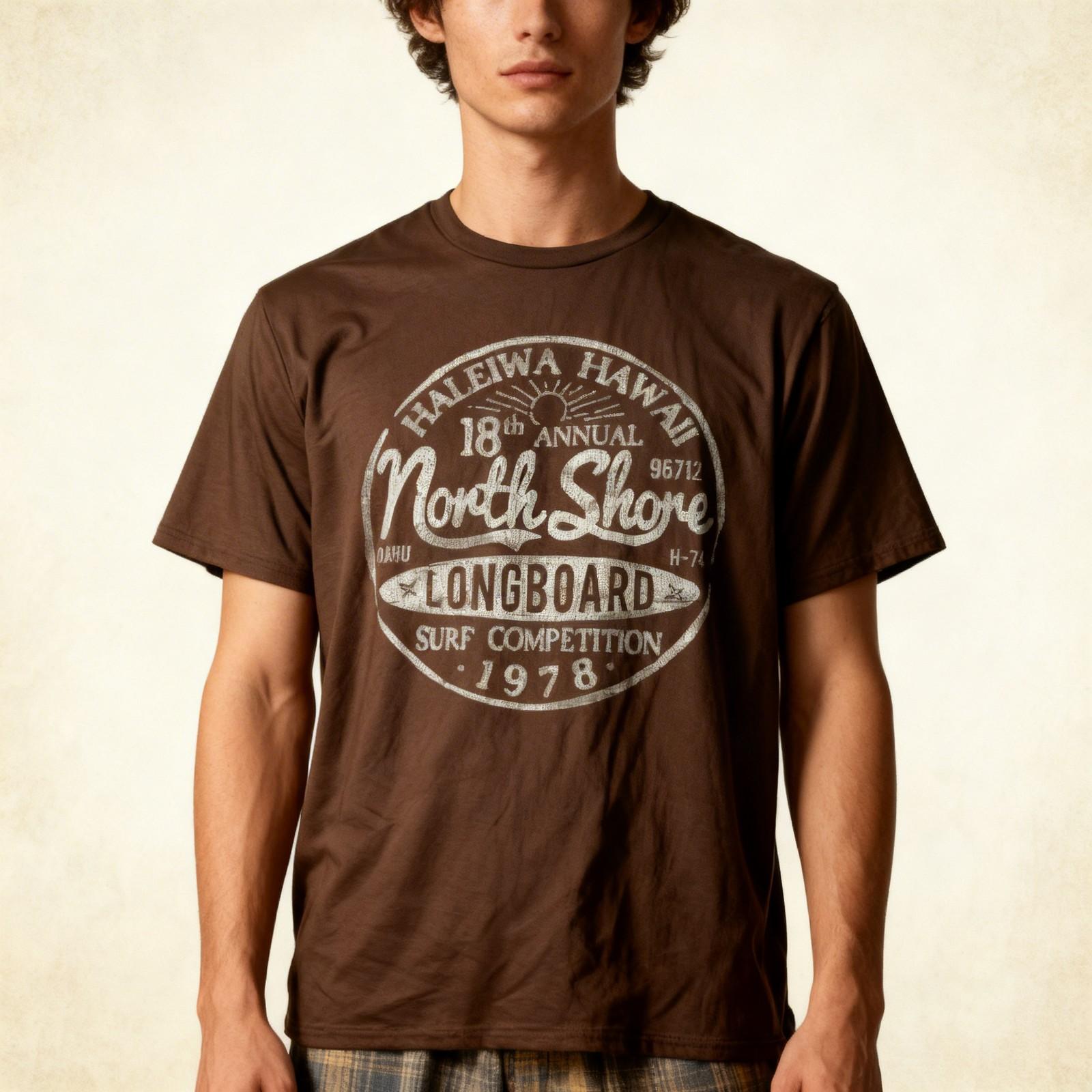 Hawaii Beach Vintage Surf Longboard North Shore Unisex T-Shirt S