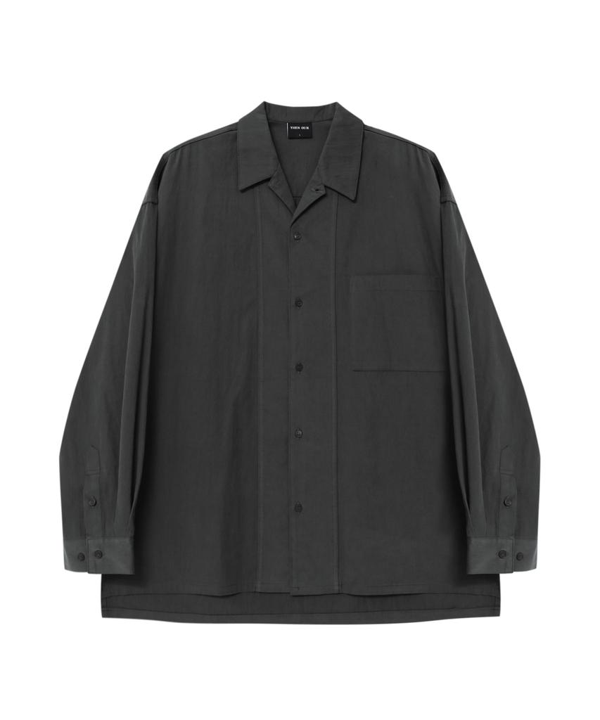 Denawo Peach Washed Overshirt (Charcoal)