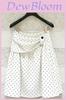 Retro Korean Dot Pattern Midi Skirt With Pleats For Spring Fashion Enthusiasts