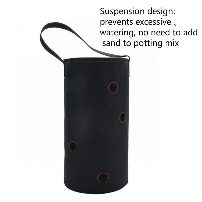 Felt Pins Strawberry Pouch 11 Pores Strawberry Potato Hanging Plant Pots Felt Bag