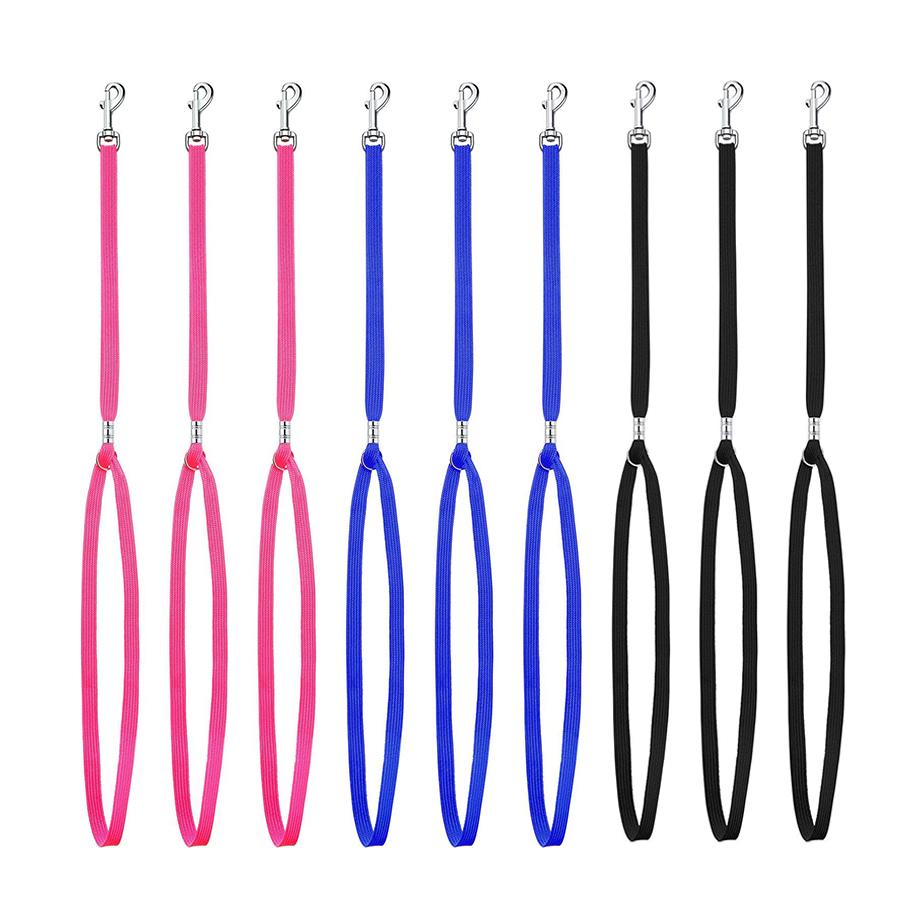9 Pieces Pet Grooming Loops Nylon Restraint Noose Adjustable Fixed Dog Cat Safety Rope for Pet Grooming Table Bathtub