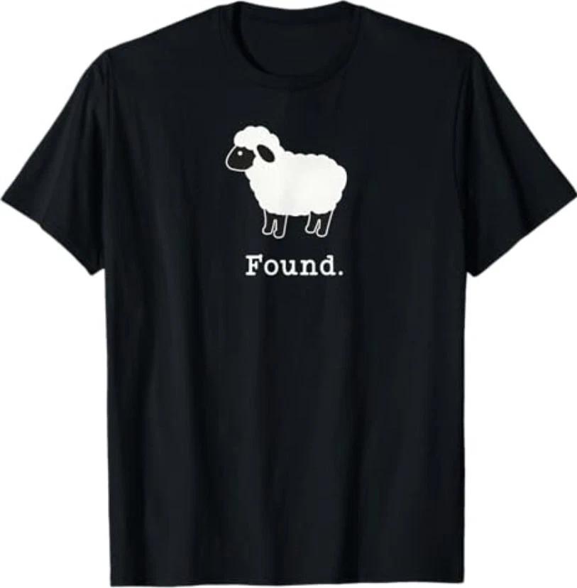 Found Minimalist Sheep Christian Psalm 23 Lamb Christian T-Shirt XL